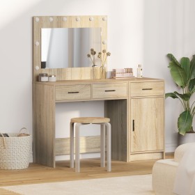 2-piece dressing table set with LED in Sonoma oak engineered wood by , Bedroom Dressers - Ref: Foro24-3334229, Price: 189,56 ...