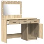 2-piece dressing table set with LED in Sonoma oak engineered wood by , Bedroom Dressers - Ref: Foro24-3334229, Price: 189,68 ...
