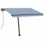 Einziehbare manuelle Markise mit blauen und weißen LED 300x250 cm von vidaXL, Markisen - Ref: Foro24-3069701, Preis: 380,98 €...
