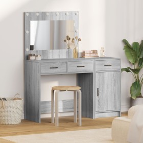 2-teiliges Waschtisch-Set mit LED in Sonoma engineered wood grey von , Schlafzimmerkommoden - Ref: Foro24-3334232, Preis: 194...