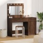 2-Piece Dressing Table Set with LED in Black Oak Wood by , Bedroom Dressers - Ref: Foro24-3334233, Price: 194,50 €, Discount: %