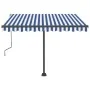 Einziehbare manuelle Markise mit blauen und weißen LED 300x250 cm von vidaXL, Markisen - Ref: Foro24-3069701, Preis: 380,98 €...