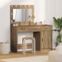 2-piece dressing table set with LED in oak color by , Bedroom Dressers - Ref: Foro24-3334235, Price: 188,83 €, Discount: %