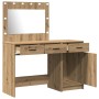 2-piece dressing table set with LED in oak color by , Bedroom Dressers - Ref: Foro24-3334235, Price: 188,83 €, Discount: %