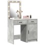 2-piece makeup table set with LED in concrete gray composite wood by , Bedroom Dressers - Ref: Foro24-3334239, Price: 149,35 ...