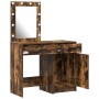 2-piece vanity set with LED in smoked oak wood by , Bedroom Dressers - Ref: Foro24-3334240, Price: 148,93 €, Discount: %