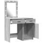 2-Piece Makeup Board Set with LED in Sonoma Gray Wood Made by , Bedroom Dressers - Ref: Foro24-3334241, Price: 153,46 €, Disc...