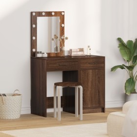 2-piece vanity set with black oak wood LEDs by , Bedroom Dressers - Ref: Foro24-3334242, Price: 153,59 €, Discount: %
