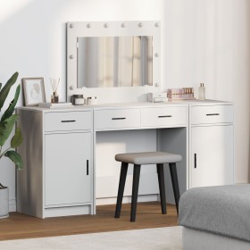 3-teiliges Schminktisch-Set mit LED, weiß gefertigtes Holz von , Schlafzimmerkommoden - Ref: Foro24-3334245, Preis: 255,71 €,...