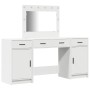 3-teiliges Schminktisch-Set mit LED, weiß gefertigtes Holz von , Schlafzimmerkommoden - Ref: Foro24-3334245, Preis: 255,71 €,...