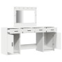 3-teiliges Schminktisch-Set mit LED, weiß gefertigtes Holz von , Schlafzimmerkommoden - Ref: Foro24-3334245, Preis: 255,71 €,...