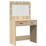 Conjunto de tocador de 3 piezas con LED en madera de roble sonoma von , Schlafzimmerkommoden - Ref: Foro24-3334247, Preis: 24...