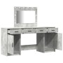 3-piece vanity set with LED in concrete grey and elaborate wood by , Bedroom Dressers - Ref: Foro24-3334248, Price: 242,50 €,...