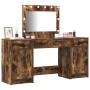 3-piece vanity set with LED in smoked oak wood by , Bedroom Dressers - Ref: Foro24-3334249, Price: 247,49 €, Discount: %