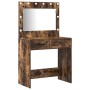 3-piece vanity set with LED in smoked oak wood by , Bedroom Dressers - Ref: Foro24-3334249, Price: 247,49 €, Discount: %