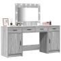 3-Piece Vanity Set with LED Wood Made Sonoma Gray by , Bedroom Dressers - Ref: Foro24-3334250, Price: 255,08 €, Discount: %