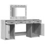 3-Piece Vanity Set with LED Wood Made Sonoma Gray by , Bedroom Dressers - Ref: Foro24-3334250, Price: 255,08 €, Discount: %