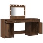 3-piece vanity set with LED in black oak wood by , Bedroom Dressers - Ref: Foro24-3334251, Price: 254,26 €, Discount: %