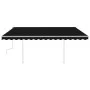 Retractable manual awning with anthracite gray posts 4x3.5 m by vidaXL, Awnings - Ref: Foro24-3070019, Price: 437,32 €, Disco...