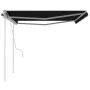 Retractable manual awning with anthracite gray posts 4x3.5 m by vidaXL, Awnings - Ref: Foro24-3070019, Price: 437,32 €, Disco...
