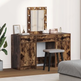 Set de tocador de 3 piezas con LEDs en madera de roble ahumado de , Tocadores para dormitorios - Ref: Foro24-3334258, Precio:...