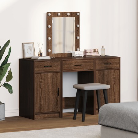 3-Piece Vanity Set with LED in Black Oak by , Bedroom Dressers - Ref: Foro24-3334260, Price: 213,49 €, Discount: %