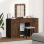 3-Piece Vanity Set with LED in Black Oak by , Bedroom Dressers - Ref: Foro24-3334260, Price: 213,49 €, Discount: %