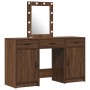 3-Piece Vanity Set with LED in Black Oak by , Bedroom Dressers - Ref: Foro24-3334260, Price: 213,49 €, Discount: %