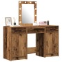 3-teiliges Waschtisch-Set mit LEDs aus gealtertem Holz von , Schlafzimmerkommoden - Ref: Foro24-3334261, Preis: 207,82 €, Rab...