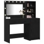 2-teiliges Waschtisch-Set mit LED in schwarzem Holz von , Schlafzimmerkommoden - Ref: Foro24-3334264, Preis: 217,65 €, Rabatt: %