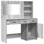 Conjunto de tocador de 2 piezas con espejo LED en gris Sonoma de madera elaborada von , Schlafzimmerkommoden - Ref: Foro24-33...