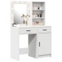 Conjunto de Espejo y Tocador de 2 Piezas con LED de Madera Blancas by , Bedroom Dressers - Ref: Foro24-3334272, Price: 179,15...