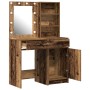 Conjunto de tocador de 2 piezas con LED en madera envejecida by , Bedroom Dressers - Ref: Foro24-3334279, Price: 173,95 €, Di...