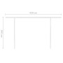 Manual retractable awning with blue and white LED 4x3.5 m by vidaXL, Awnings - Ref: Foro24-3070021, Price: 502,72 €, Discount: %
