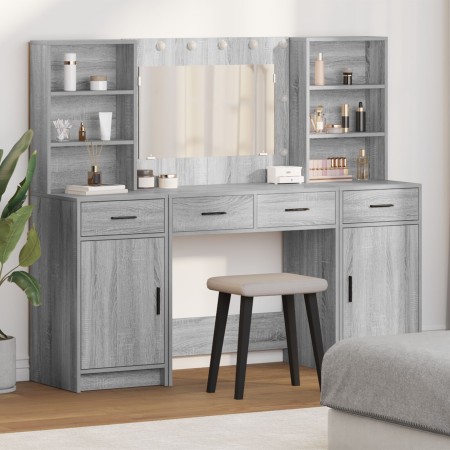 Conjunto de tocador de 3 piezas en gris Sonoma de madera elaborada by , Bedroom Dressers - Ref: Foro24-3334286, Price: 306,15...