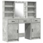 Conjunto de tocador de 3 piezas en gris concreto y madera ingenierizada de , Tocadores para dormitorios - Ref: Foro24-3334293...