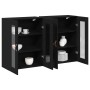 Armario Montado en la Pared Juego de 2 Roble Negro by , Sideboards - Ref: Foro24-3334301, Price: 177,01 €, Discount: %