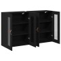 Armario Montado en la Pared Juego de 2 Roble Negro by , Sideboards - Ref: Foro24-3334301, Price: 177,01 €, Discount: %