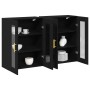Armario Montado en la Pared Juego de 2 Roble Negro Madera elaborada de , Aparadores - Ref: Foro24-3334307, Precio: 183,84 €, ...