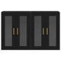 Armario Montado en la Pared Juego de 2 Roble Negro Madera elaborada de , Aparadores - Ref: Foro24-3334307, Precio: 183,84 €, ...