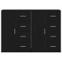 Aparador Juego de 2 Roble Negro Madera, Mangos de Metal Mediano de , Aparadores - Ref: Foro24-3334313, Precio: 205,31 €, Desc...