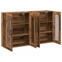 Cabinet Montado en la Pared Juego de 2 Madera antigua, negro by , Sideboards - Ref: Foro24-3334314, Price: 205,03 €, Discount: %