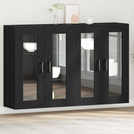 Gabinete Montado en la Pared Conjunto de 2 Roble Negro by , Sideboards - Ref: Foro24-3334316, Price: 180,00 €, Discount: %