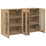 Gabinete Montado en la Pared Set de 2 Roble Artesanal de , Aparadores - Ref: Foro24-3334315, Precio: 200,28 €, Descuento: %