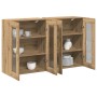 Cajonera Montada en la Pared Set de 2 Roble Artesanal by , Sideboards - Ref: Foro24-3334318, Price: 185,40 €, Discount: %