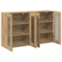 Cajonera Montada en la Pared Set de 2 Roble Artesanal by , Sideboards - Ref: Foro24-3334318, Price: 185,40 €, Discount: %