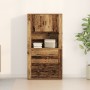 Highboard Madera Envejecida 80x33x150 cm Madera Estratificada by , Sideboards - Ref: Foro24-3334343, Price: 178,40 €, Discoun...