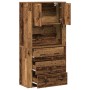 Highboard Madera Envejecida 80x33x150 cm Madera Estratificada by , Sideboards - Ref: Foro24-3334343, Price: 178,40 €, Discoun...