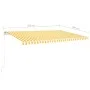 Toldo manual retráctil con postes amarillo y blanco 5x3 m by vidaXL, Awnings - Ref: Foro24-3069978, Price: 491,53 €, Discount: %