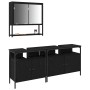 Conjunto de muebles de baño de 3 piezas en roble negro de madera elaborada von , Badezimmermöbel - Ref: Foro24-3334356, Preis...